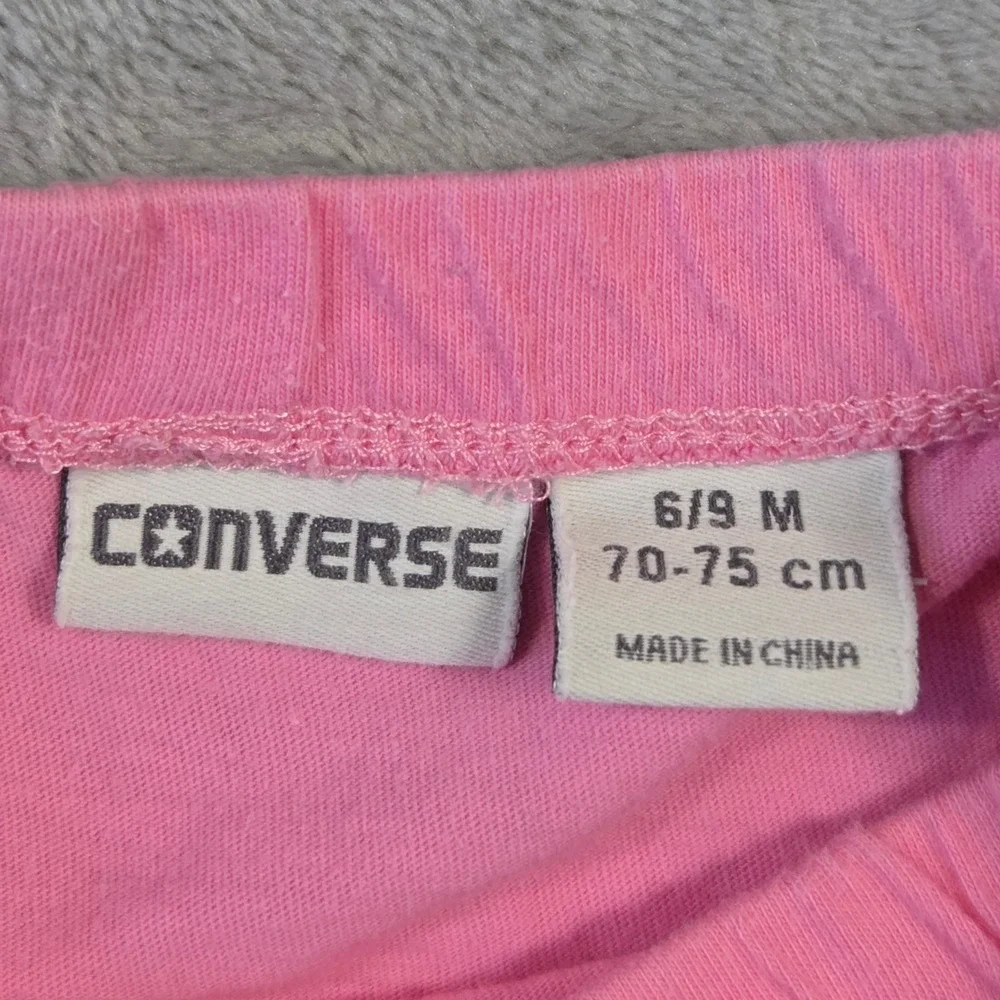 Converse All Star Baby Girls Pink Tiered Ruffle Skirt Size 6/9 Months Cotton